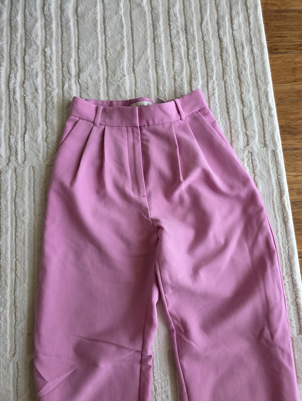 High-Waist Wide Leg Pants in Pink Abercrombie & Fitch A&F